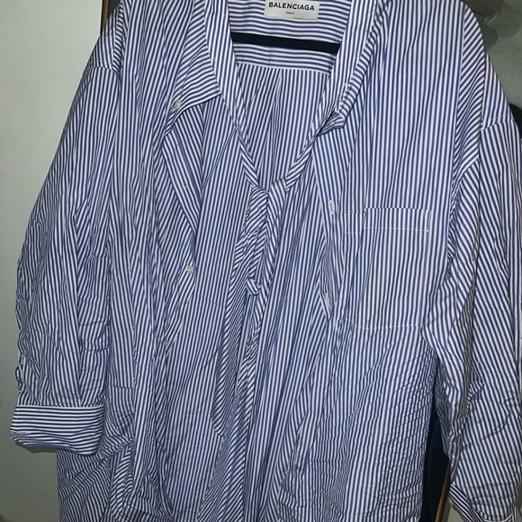 Authentic Striped balenciaga button shirt - Picture 2 of 5